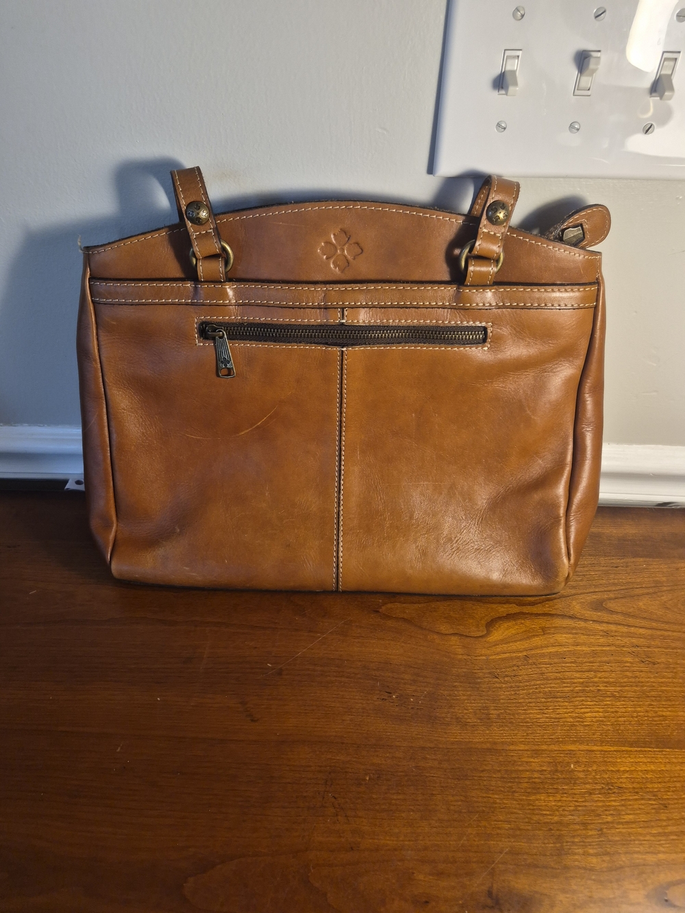 Patricia Nash Tote Heritage Tan/Brown Leather Shoulder Bag,Italian Leathe